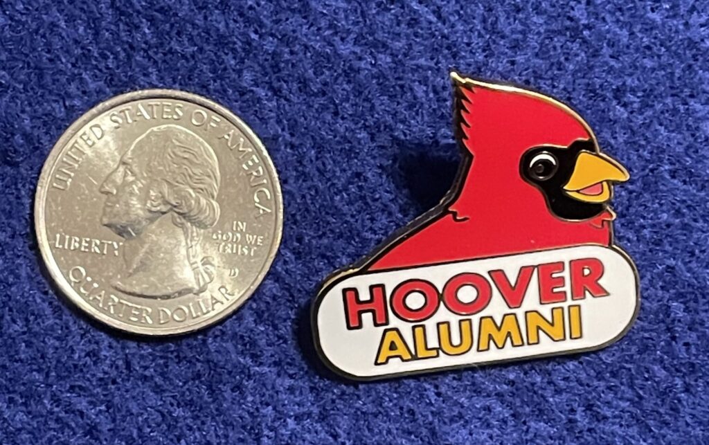 Hoover Cardinals alumni lapel pin